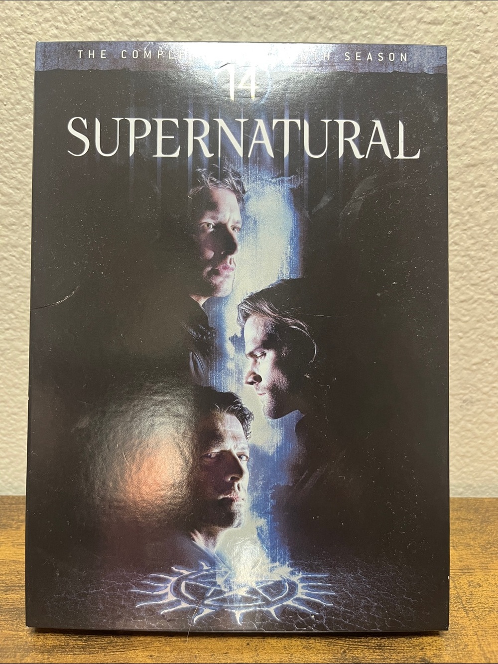 Supernatural Season 14 Art Poster - Black & Blue